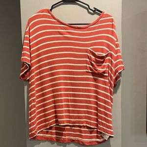 Gap slouchy pocket tee shirt, striped